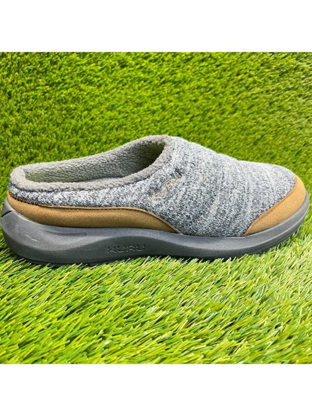 Kuru Draft 2 Mens Size 9 Gray Brown Classic Casual Slip-On Mule Slippers Shoes